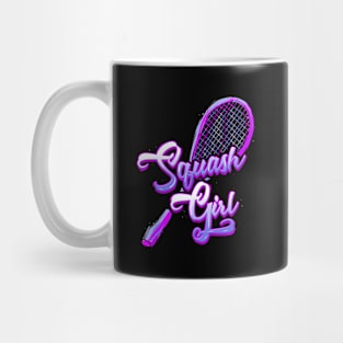 Squash Girl Racket And Ball Player Mug